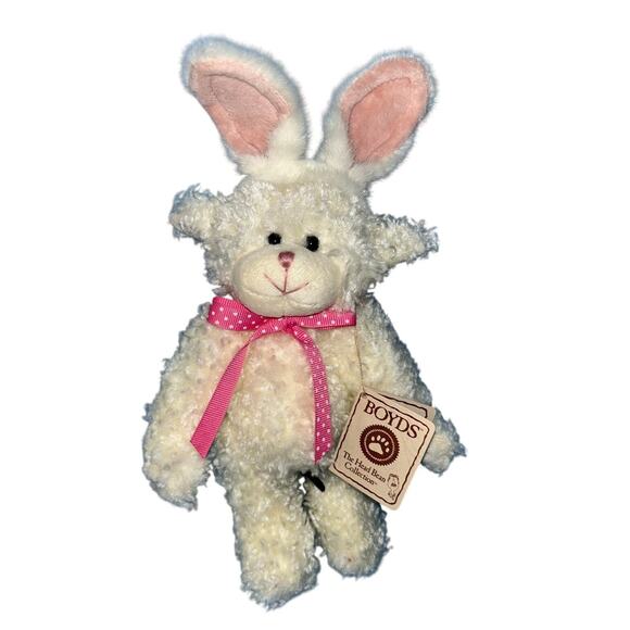 Boyds Lamb Ewela Mae Wannabee Wearing Bunny Ears 8" Plush - HTF - Picture 1 of 5